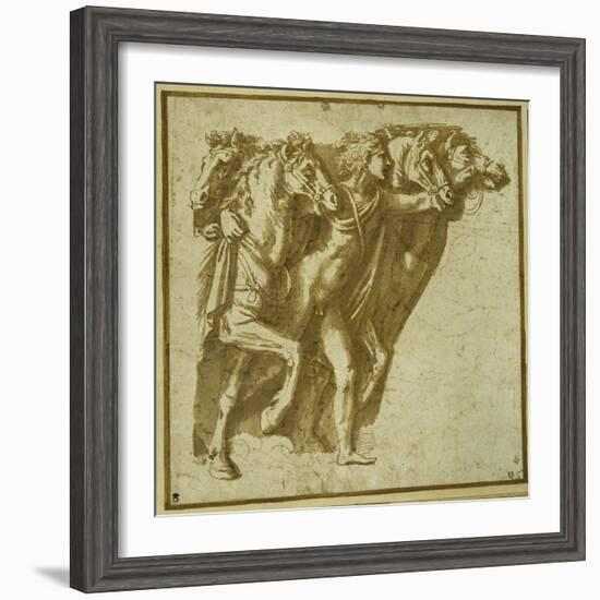 Dawn: Apollo with the Horses of the Sun-Giulio Romano-Framed Giclee Print