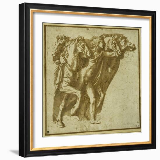 Dawn: Apollo with the Horses of the Sun-Giulio Romano-Framed Giclee Print