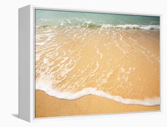 Dawn at Beach-null-Framed Premier Image Canvas