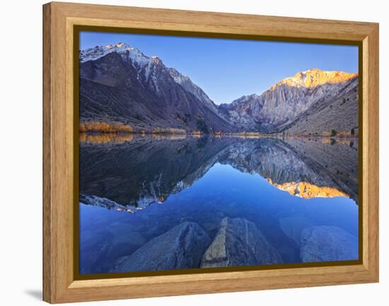 Dawn at Convict Lake in the Fall before the Fisherman Get on the Lake in California.-Miles Morgan-Framed Premier Image Canvas