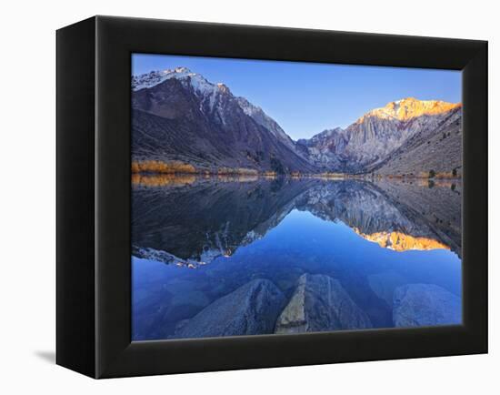 Dawn at Convict Lake in the Fall before the Fisherman Get on the Lake in California.-Miles Morgan-Framed Premier Image Canvas