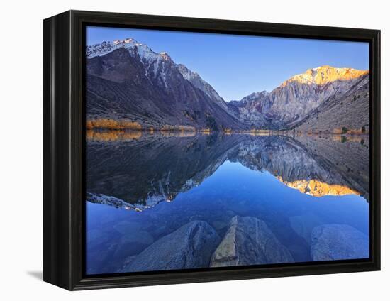 Dawn at Convict Lake in the Fall before the Fisherman Get on the Lake in California.-Miles Morgan-Framed Premier Image Canvas