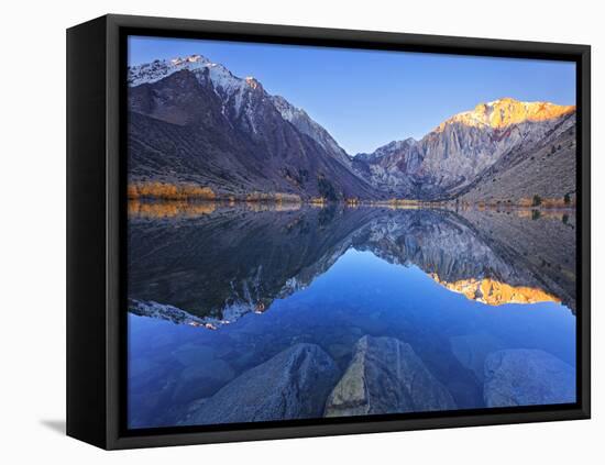 Dawn at Convict Lake in the Fall before the Fisherman Get on the Lake in California.-Miles Morgan-Framed Premier Image Canvas