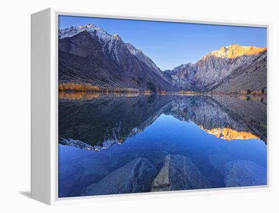 Dawn at Convict Lake in the Fall before the Fisherman Get on the Lake in California.-Miles Morgan-Framed Premier Image Canvas