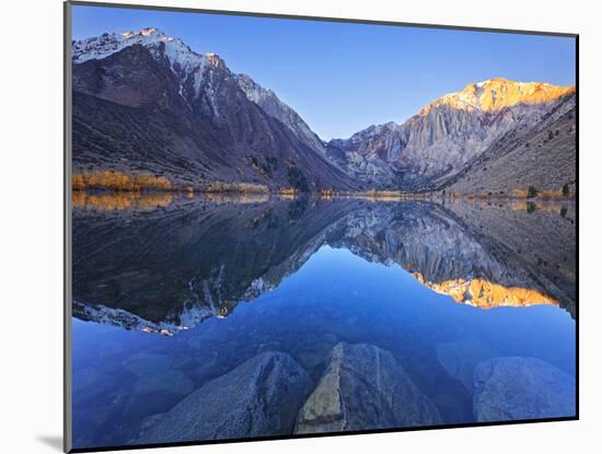 Dawn at Convict Lake in the Fall before the Fisherman Get on the Lake in California.-Miles Morgan-Mounted Photographic Print