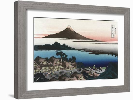 Dawn at Isawa in Kai Province-Katsushika Hokusai-Framed Art Print