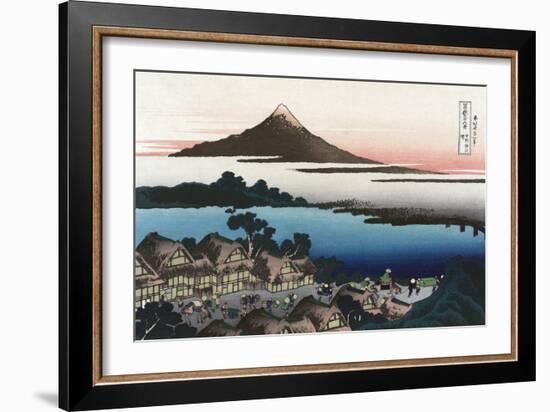 Dawn at Isawa in Kai Province-Katsushika Hokusai-Framed Art Print