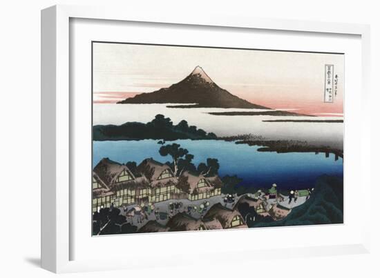 Dawn at Isawa in Kai Province-Katsushika Hokusai-Framed Art Print