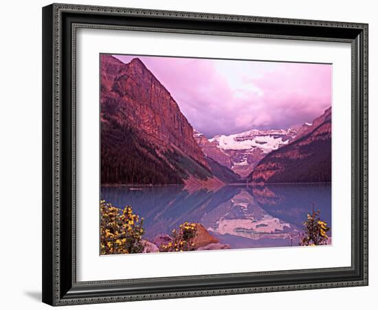 Dawn at Lake Louise, Alberta, Canada-Charles Sleicher-Framed Photographic Print