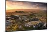 Dawn at Littaford Tor, Dartmoor, Devon, England. Autumn-Adam Burton-Mounted Photographic Print