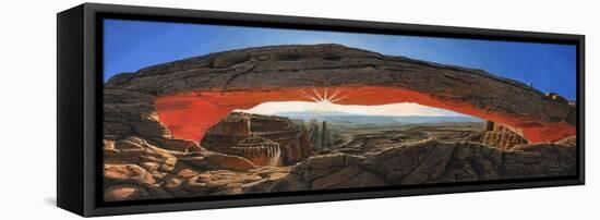 Dawn at Mesa Arch Canyonlands Utah-Richard Harpum-Framed Stretched Canvas