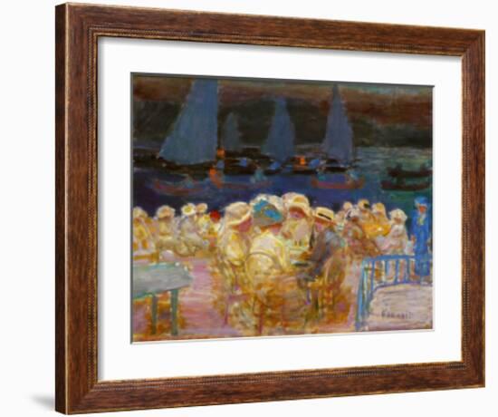 Dawn at the Ferry House d'Uhlenhorst-Pierre Bonnard-Framed Art Print