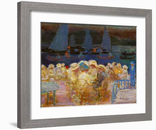 Dawn at the Ferry House d'Uhlenhorst-Pierre Bonnard-Framed Art Print