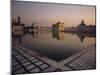 Dawn at the Golden Temple and Cloisters and the Holy Pool of Nectar, Punjab State, India-Jeremy Bright-Mounted Photographic Print