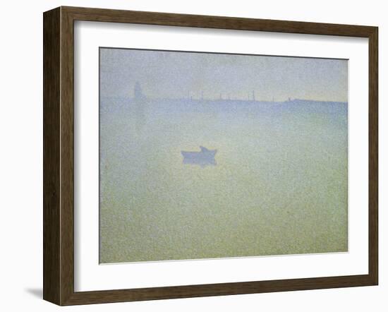 Dawn at the Seine, 1899-Charles Angrand-Framed Giclee Print
