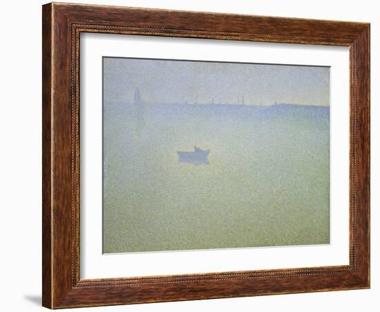 Dawn at the Seine, 1899-Charles Angrand-Framed Giclee Print