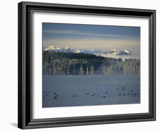 Dawn Breaking Over Georgetown Lake at Southern Cross, Rocky Mountains, West Montana, USA-Robert Francis-Framed Photographic Print