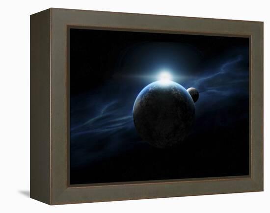 Dawn Breaks on an Alien Planet-Stocktrek Images-Framed Premier Image Canvas