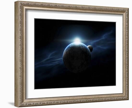 Dawn Breaks on an Alien Planet-Stocktrek Images-Framed Photographic Print