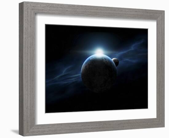 Dawn Breaks on an Alien Planet-Stocktrek Images-Framed Photographic Print