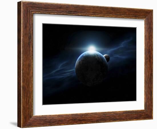 Dawn Breaks on an Alien Planet-Stocktrek Images-Framed Photographic Print