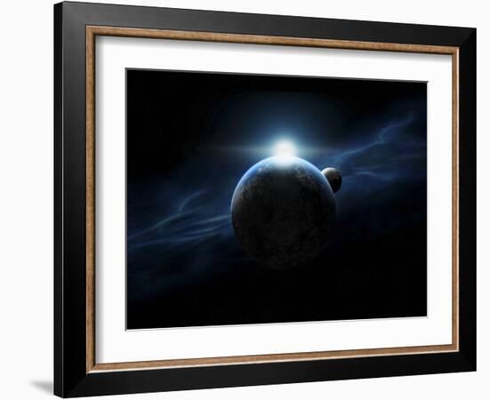 Dawn Breaks on an Alien Planet-Stocktrek Images-Framed Photographic Print