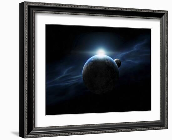 Dawn Breaks on an Alien Planet-Stocktrek Images-Framed Photographic Print