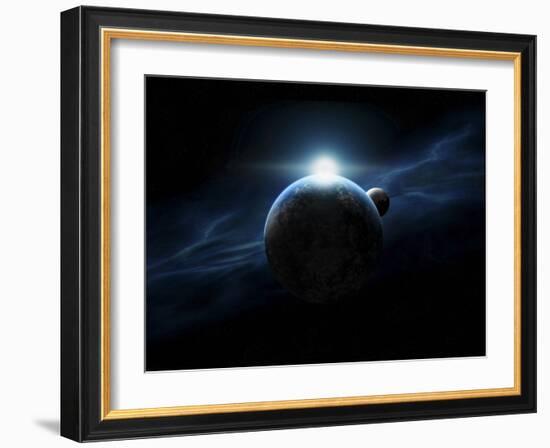 Dawn Breaks on an Alien Planet-Stocktrek Images-Framed Photographic Print