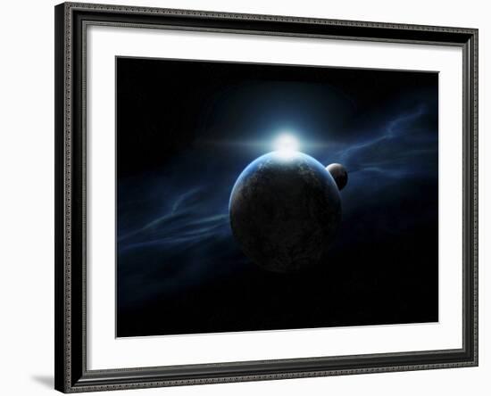 Dawn Breaks on an Alien Planet-Stocktrek Images-Framed Photographic Print