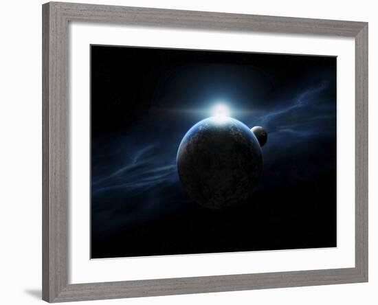 Dawn Breaks on an Alien Planet-Stocktrek Images-Framed Photographic Print