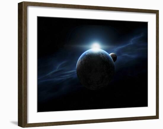 Dawn Breaks on an Alien Planet-Stocktrek Images-Framed Photographic Print