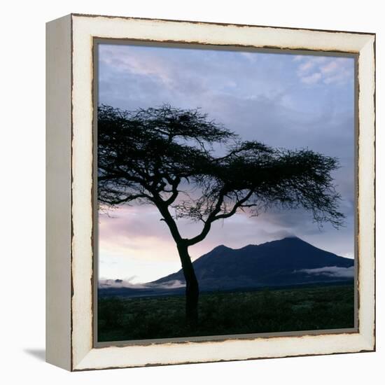 Dawn Breaks over Mount Meru, Tanzania-Nigel Pavitt-Framed Premier Image Canvas