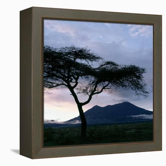 Dawn Breaks over Mount Meru, Tanzania-Nigel Pavitt-Framed Premier Image Canvas