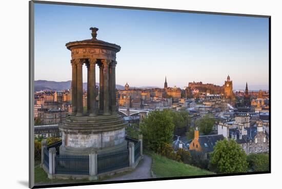 Dawn Breaks over the Dugald Stewart Monument Overlooking the City of Edinburgh, Lothian, Scotland-Andrew Sproule-Mounted Photographic Print