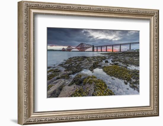 Dawn Breaks over the Forth Rail Bridge, UNESCO World Heritage Site, and the Firth of Forth-Andrew Sproule-Framed Photographic Print