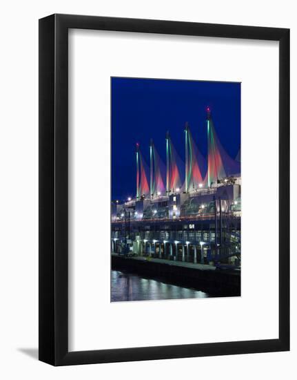 Dawn, Canada Place, Vancouver, British Columbia, Canada-Walter Bibikow-Framed Photographic Print