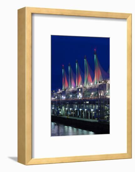 Dawn, Canada Place, Vancouver, British Columbia, Canada-Walter Bibikow-Framed Photographic Print