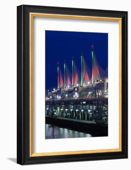 Dawn, Canada Place, Vancouver, British Columbia, Canada-Walter Bibikow-Framed Photographic Print