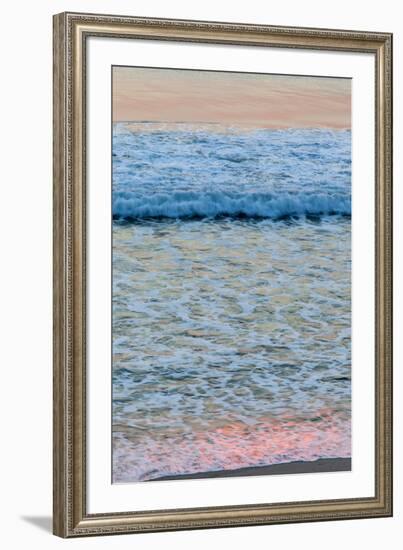 Dawn Colors Reflect in the Surf on Marconi Beach in the Cape Cod National Seashore-Jerry and Marcy Monkman-Framed Photographic Print