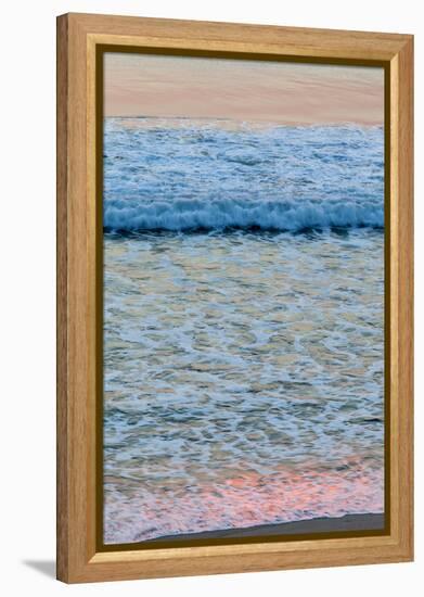 Dawn Colors Reflect in the Surf on Marconi Beach in the Cape Cod National Seashore-Jerry and Marcy Monkman-Framed Premier Image Canvas