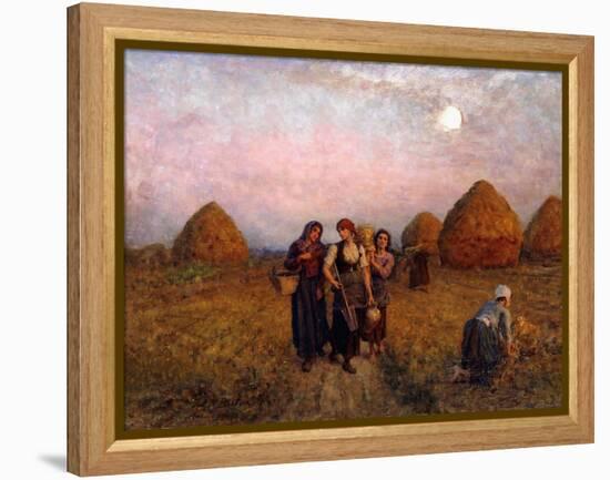 Dawn Labour, 1900-Jules Breton-Framed Premier Image Canvas