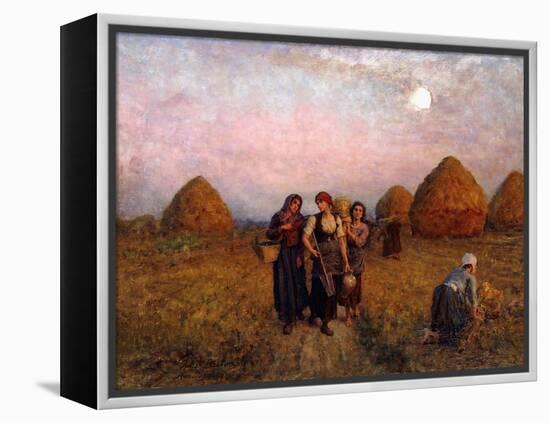 Dawn Labour, 1900-Jules Breton-Framed Premier Image Canvas