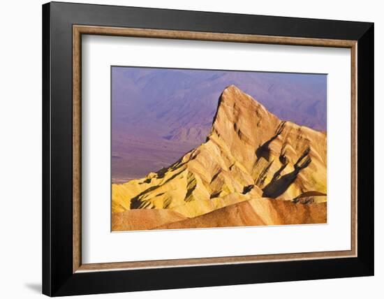 Dawn Light on Manly Beacon from Zabriskie Point, Death Valley National Park. California Usa-Russ Bishop-Framed Photographic Print