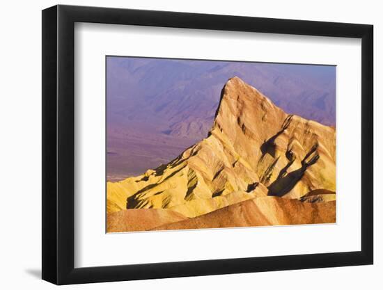 Dawn Light on Manly Beacon from Zabriskie Point, Death Valley National Park. California Usa-Russ Bishop-Framed Photographic Print