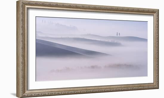 Dawn Mist in Val d’Orcia, Tuscany-Andy Mumford-Framed Photographic Print