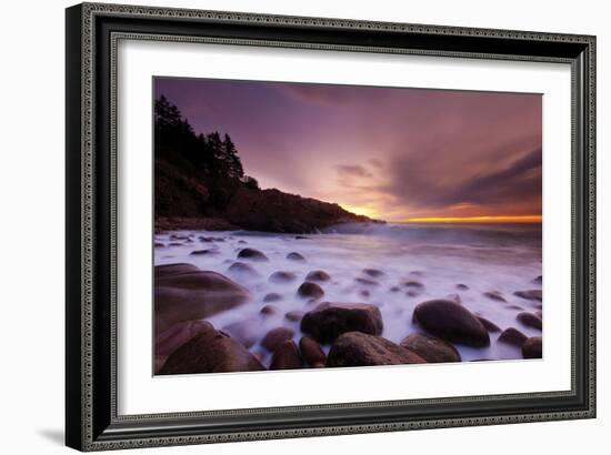 Dawn Monument Cove-Michael Hudson-Framed Art Print