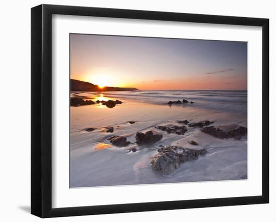 Dawn on Kennack Sands on the Lizard Peninsula in Cornwall, England, United Kingdom, Europe-Julian Elliott-Framed Photographic Print