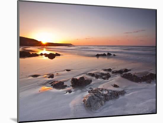 Dawn on Kennack Sands on the Lizard Peninsula in Cornwall, England, United Kingdom, Europe-Julian Elliott-Mounted Photographic Print