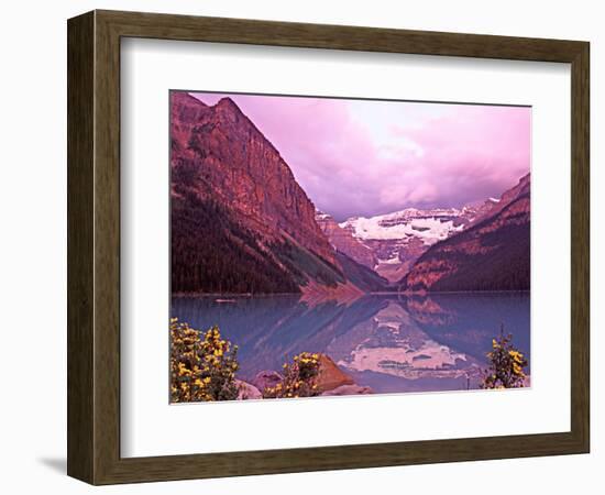 Dawn on Lake Louise, Alberta, Canada-Charles Sleicher-Framed Photographic Print