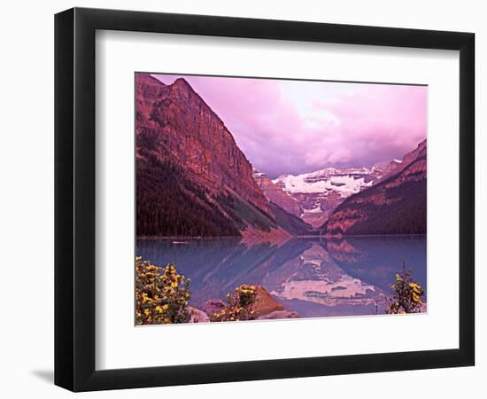 Dawn on Lake Louise, Alberta, Canada-Charles Sleicher-Framed Photographic Print